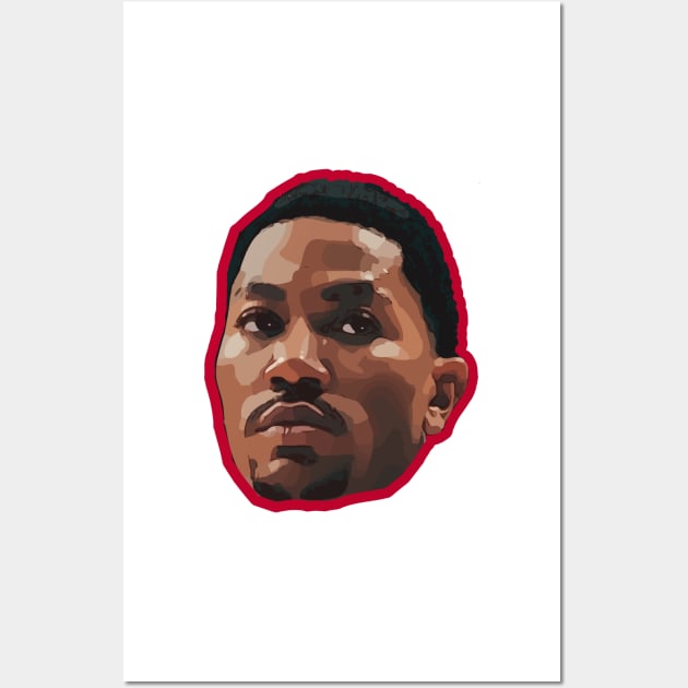 Derrick Rose Chicago Bulls Wall Art by Playful Creatives